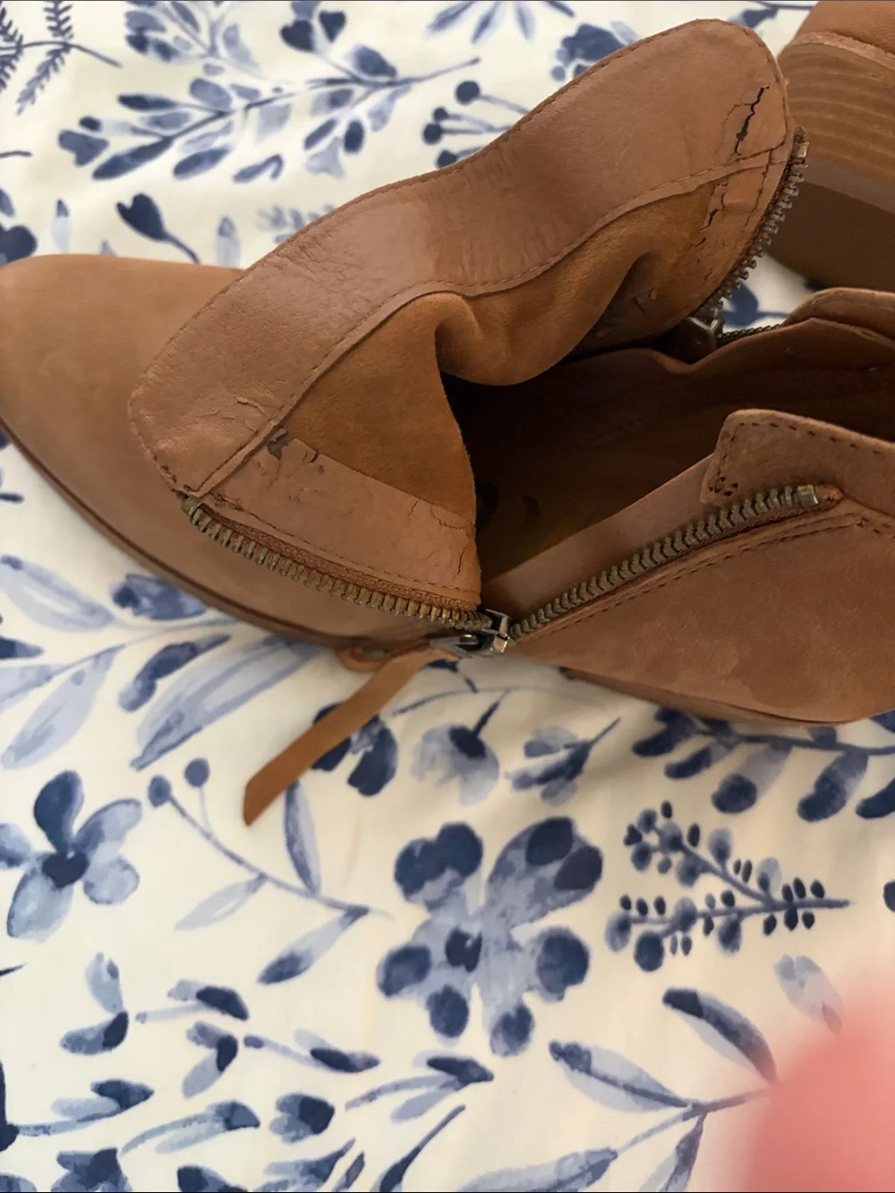 Sam Edelman Tan Suede Ankle Booties with Side Zip